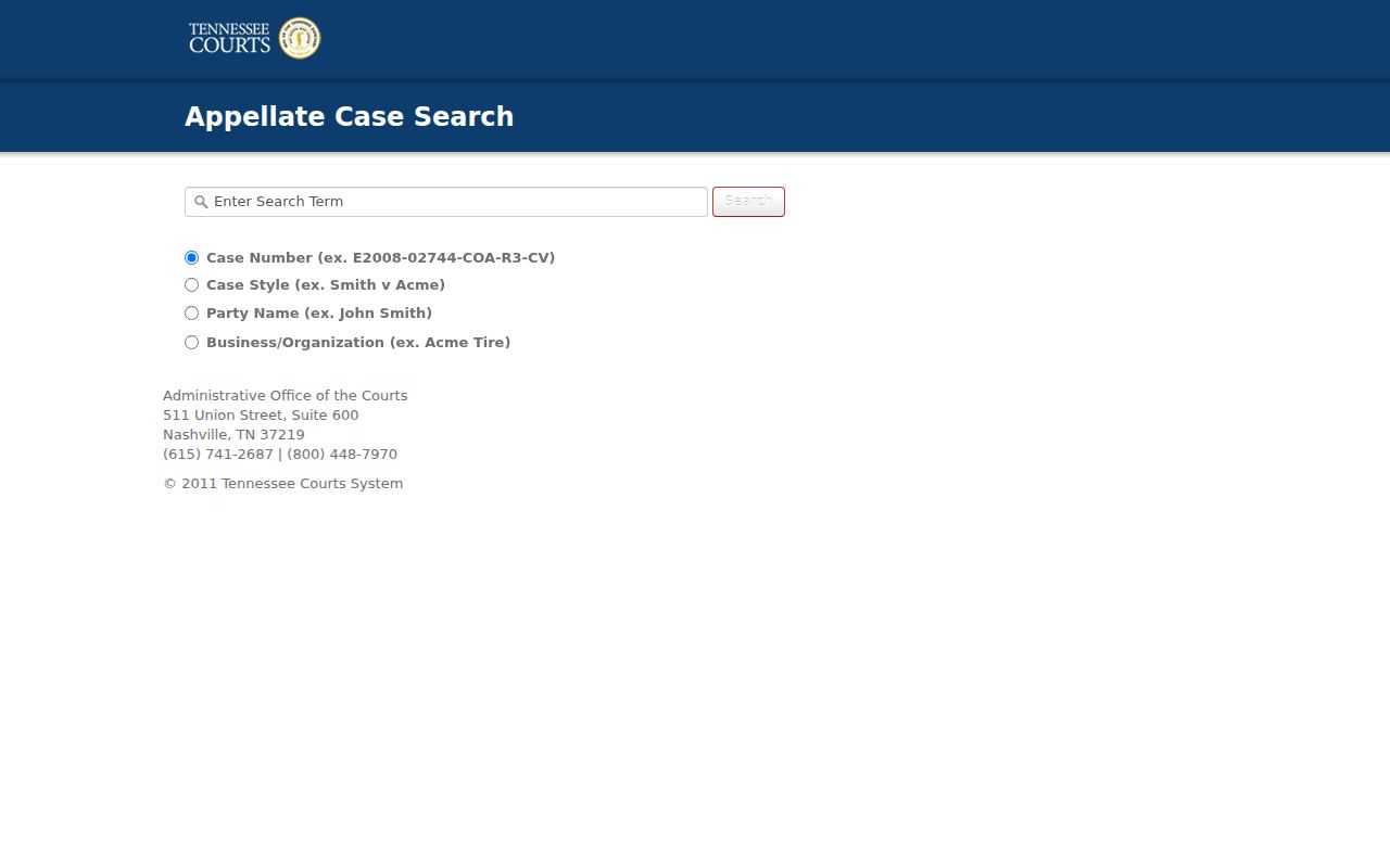 Williamson County people search through Tennessee appellate court records