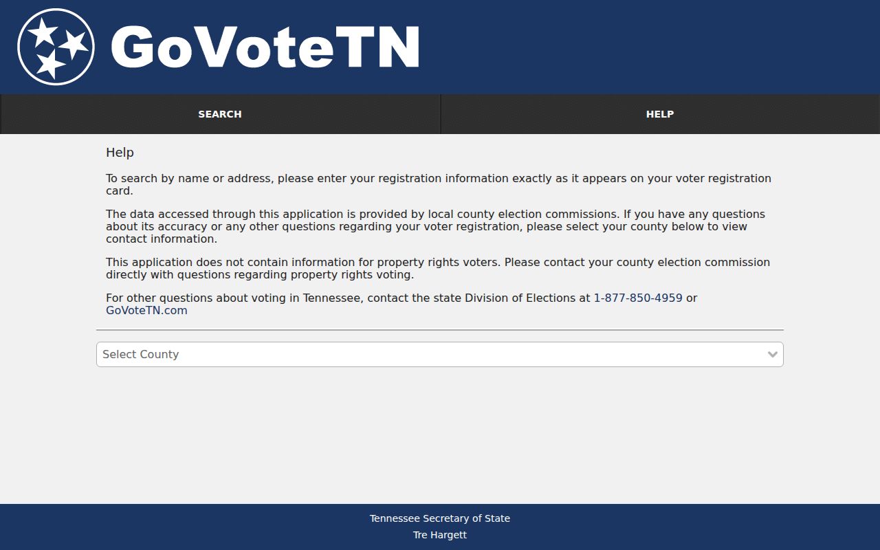 Williamson County voter records help and election contact guidance