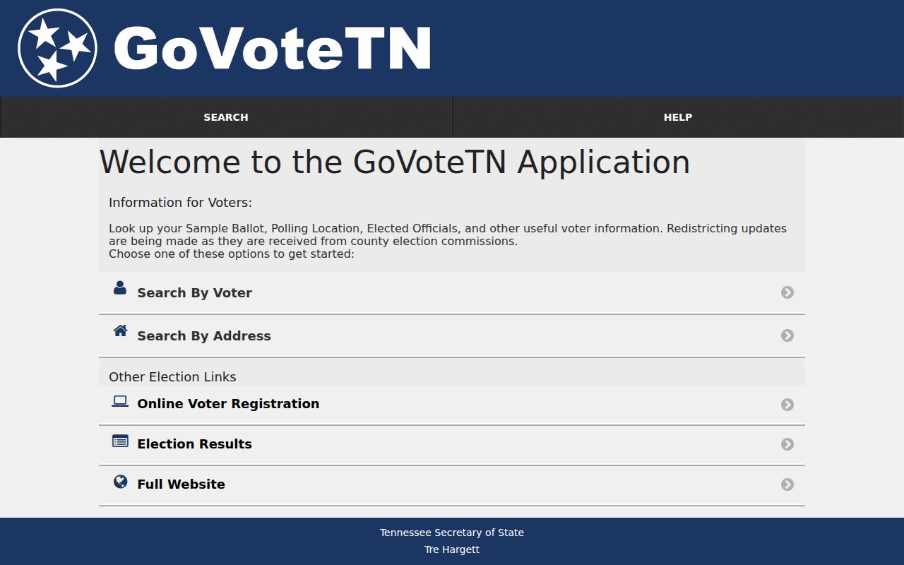 Williamson County voter records search by voter or address